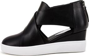 img 3 attached to 💃 Stylish Women's Platform Wedge Sneakers: Summer Sandals with Crisscross Cut Out & Closed Toe