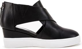 img 1 attached to 💃 Stylish Women's Platform Wedge Sneakers: Summer Sandals with Crisscross Cut Out & Closed Toe