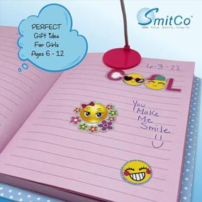 img 1 attached to Emoji Sticker Journal Kit For Tween Girls Gift With Invisible Ink Pen Stationery Set, Kids Children'S Diary & Booklight Ages 8-12