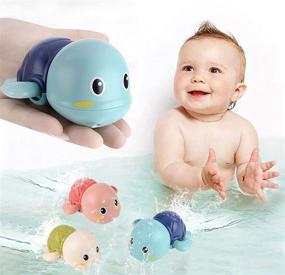 img 4 attached to 🛁 Bath Toys for Toddlers 1-3: Fun Floating Wind-up Toys for 1-4 Year Old Girls and Boys – Perfect Gifts for Bathtub, Shower, Beach, and Pool Fun!
