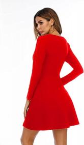 img 2 attached to Brosloth Women'S A-Line Skater Dress With Long Sleeves, Ruffle Swing Hemline And Crewneck, Perfect For Casual And Formal Occasions Like Parties And Weddings