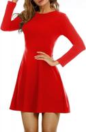 brosloth women's a-line skater dress with long sleeves, ruffle swing hemline and crewneck, perfect for casual and formal occasions like parties and weddings logo