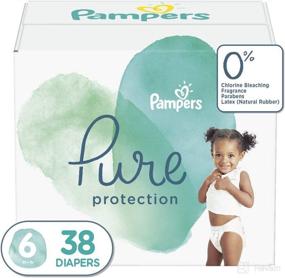 img 4 attached to 👶 Pampers Pure Protection Disposable Diapers, Size 6 - Hypoallergenic, Unscented, 38 Count Super Pack (Old Version)