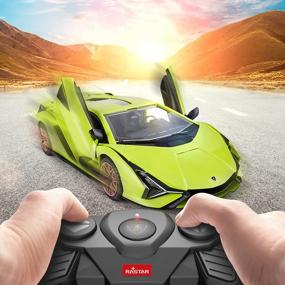 img 3 attached to Build Your Own RASTAR RC Car Kit For Lamborghini Sian 1/18 Remote Control Car - Ideal Gift For Kids 8+, Green Color