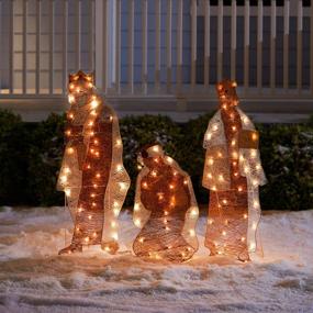 img 2 attached to Brighten Up Your Outdoor Christmas Decor With BrylaneHome Crystal Splendor Wise Men Multicolored Scene!