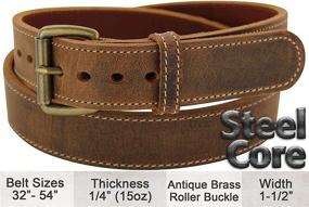 img 3 attached to 🐃 Rustic Stitched Buffalo Bullhide Belts: Authentic and Durable Accessories