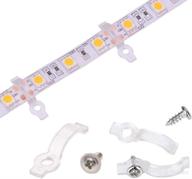 100 pack led strip light mounting brackets with screws - ideal for 8mm wide ip65 waterproof strip lights логотип