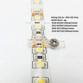 img 2 attached to 100 Pack LED Strip Light Mounting Brackets with Screws - Ideal for 8mm Wide IP65 Waterproof Strip Lights