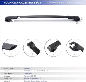 img 3 attached to Aluminum Roof Rack Cross Bars For 2018-2023 Crosstrek & 2017-2022 Impreza - Ideal For Car Cargo, Rooftop Luggage, Kayak, Bicycles, And Canoe Carrier