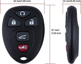 img 1 attached to 🔑 2 Pcs Keyless Entry Remote Control Car Key Fob for 2007-2016 Chevy Suburban Tahoe Traverse/Buick Enclave/GMC Acadia Yukon/Cadillac Escalade with FCC ID: OUC60270, OUC60221 (5Btn)