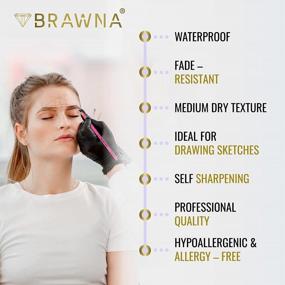 img 3 attached to Get Precise Microblading Results With BRAWNA'S 12 Pcs Pre Draw Eyebrow Pencil Kit