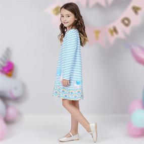 img 1 attached to Quedoris Printed Sleeve Casual Girls' Clothing Dresses - Lollipop Theme