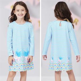 img 2 attached to Quedoris Printed Sleeve Casual Girls' Clothing Dresses - Lollipop Theme