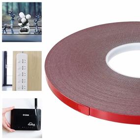 img 4 attached to Strong Double Sided Tape For Mounting LED Strip Lights And Home Decor - Waterproof And Heavy Duty Adhesive Tape (0.39In X 108 Ft, Black)