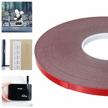 strong double sided tape for mounting led strip lights and home decor - waterproof and heavy duty adhesive tape (0.39in x 108 ft, black) logo
