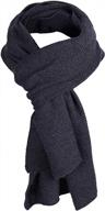 men's winter plaid knit scarf - soft & warm forbusite logo