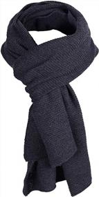 img 3 attached to Men'S Winter Plaid Knit Scarf - Soft & Warm FORBUSITE