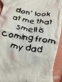 img 5 attached to Super Soft Cotton Funny Slogan Baby Short Sleeve Bodysuit For Dad - Size 3M