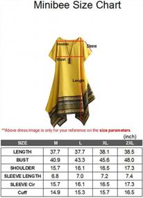 img 1 attached to Stylish Ethnic Cotton Linen Dress For Women By Minibee - Short/Long Sleeves And Irregular Cut