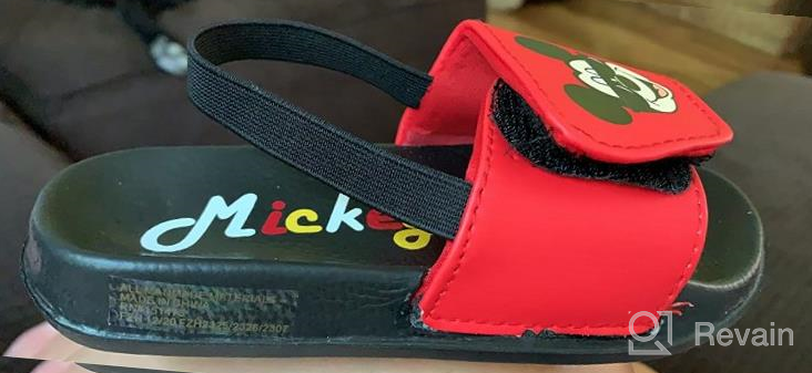 img 1 attached to 🐭 Disney Boys' Mickey Mouse Sandals - Easy Slip-On Slides (Toddler/Little Kid/Big Kid) review by Kendrick Dooley