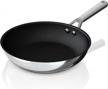 foodi neverstick ninja c60026 10.25-inch stainless fry pan with polished exterior, nonstick coating, oven safe up to 500°f, durable and silver logo