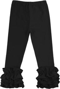 img 3 attached to Stylish Boutique Leggings Trousers: Girls' Activewear Playwear Collection