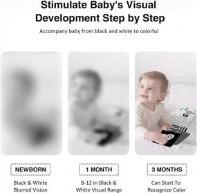 img 3 attached to High Contrast Baby Flashcards: 20 PCs 40 Pages 5.5'' X 5.5'', Visual Stimulation Learning Activity Cards For Newborn Brain Development Toys & Educational Infants Gift