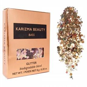 img 2 attached to Karizma Beauty Rose Gold Bio Glitter: 10G Chunky Eco-Friendly Festival Face Glitter, биоразлагаемый и устойчивый