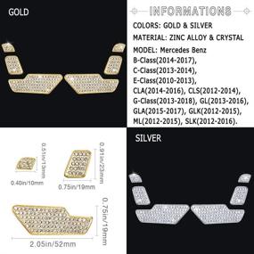 img 2 attached to 🚗 Enhance Your Mercedes Benz Interior with 1797 Compatible Seat Adjust Button Caps - Bling W204 W212 C117 X156 C E CLA GLA GLE Class AMG Covers Decals - Crystal Silver Pack of 6