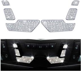 img 4 attached to 🚗 Enhance Your Mercedes Benz Interior with 1797 Compatible Seat Adjust Button Caps - Bling W204 W212 C117 X156 C E CLA GLA GLE Class AMG Covers Decals - Crystal Silver Pack of 6
