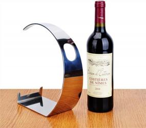 img 3 attached to Creative European Stainless Steel Wine Shelf - CdyBox Household Bottle Rack