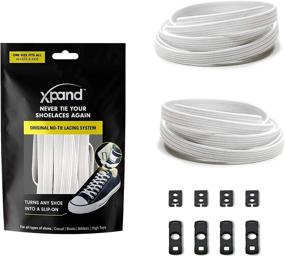 img 4 attached to Elastic Shoelaces System: Xpand No-Tie Laces - Fits Adults And Kids Shoes Of Any Size