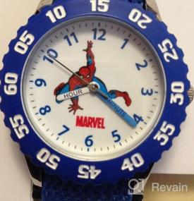 img 4 attached to Часы Marvel Kids' Spider-Man Time Teacher: нержавеющая сталь W000103 для легкого обучения