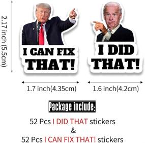 img 3 attached to 🤣 104 Pcs I Did That Biden Stickers: Humorous Joe Biden & Donald Trump Decals for Cars, Motorcycles, Helmets, Laptops, and Windows