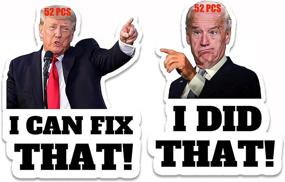 img 4 attached to 🤣 104 Pcs I Did That Biden Stickers: Humorous Joe Biden & Donald Trump Decals for Cars, Motorcycles, Helmets, Laptops, and Windows