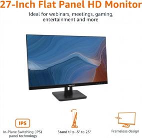 img 1 attached to 🖥 Amazon Basics 27E2UA 27" Monitor: 75Hz, 1920X1080, Adjustable Tilt, VESA Compatible, Built-In Speakers
