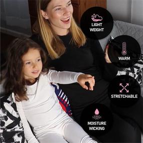 img 2 attached to 🔥 Stay Cozy and Warm with Thermajane Girls' Thermal Underwear Fleece Clothing for Active Girls