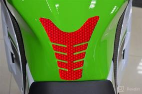 img 3 attached to 🏍️ Enhanced NEX Performance Motorcycle Tank Pad Protector: Universal Fit, 5.1"x5.5", Stunning Red Design