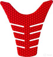 🏍️ enhanced nex performance motorcycle tank pad protector: universal fit, 5.1"x5.5", stunning red design логотип