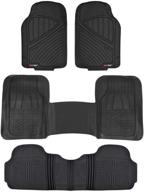 🚚 motor trend flextough rubber floor mats & liners mega truck/suv combo: heavy duty, odorless, and black logo