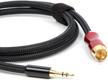 3ft micca high-quality digital coaxial audio cable - 1/8 inch to rca connector, polarity: tip for signal, sleeve for ground logo