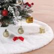faux fur christmas tree skirts 48 inches white plush skirts large xmas tree mats for merry christmas ornaments home party tree decorations logo