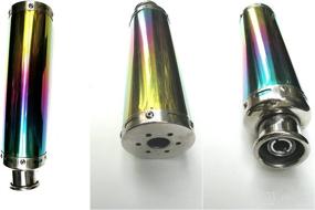 img 2 attached to 🏍️ Enhance Your Scooter's Performance with the NEW High Performance Exhaust System Muffler for GY6 139QMB QMB139 1P39QMB 4 Stroke Scooters (50CC, Multicolor)