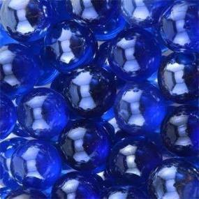 img 1 attached to 🔵 Dark Blue Greenbrier Round Glass Floral Marbles - Perfect for Vase Accents and Crafting (2 Bags)