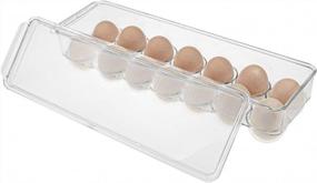 img 3 attached to 56 Egg Storage Bin Set - 4 Stackable Bins W/ Handle & Lid, BPA Free Polyethylene For Fridge, Freezer & Pantry Organization