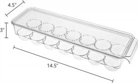img 2 attached to 56 Egg Storage Bin Set - 4 Stackable Bins W/ Handle & Lid, BPA Free Polyethylene For Fridge, Freezer & Pantry Organization
