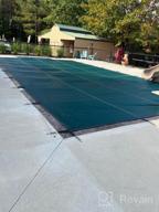 img 1 attached to 18X36Ft Inground Pool Safety Cover W/ 4X8Ft Center End Steps - Happybuy Green Mesh Solid Winter Protection review by Tammy Thomas