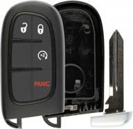 upgrade your car with our keyless remote fob shell case compatible with jeep cherokee and ram (gq4-54t) logo