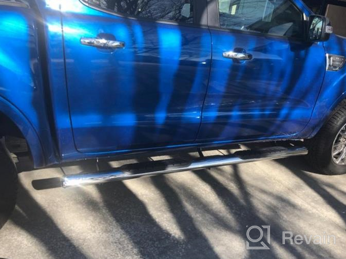 img 1 attached to MaxMate 4" Nerf Bars Compatible With 2019-2023 Ford Ranger Supercrew Cab WB2F42067 Side Step Rails Running Boards review by Jason Bolden