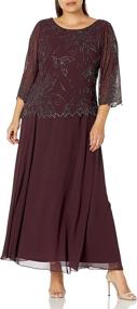 img 2 attached to Floral Beaded Dresses for Women by Kara Womens Sleeve Women's Clothing